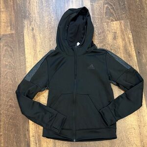 Adidas black and gray jacket womens small‎